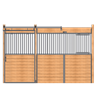10 Foot Standard Stall Front with Grill Top Door and Feed Door